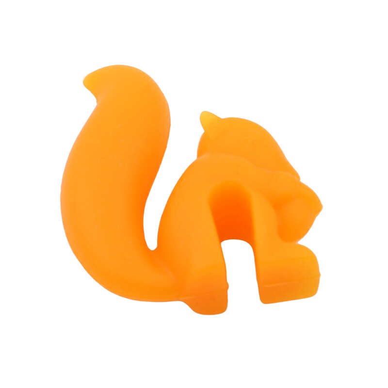 5 Pcs Silicone Tea Infuser Squirrel Device Tea Bag Hanging Snail Mug Cup Clip Label Party Year Supplies