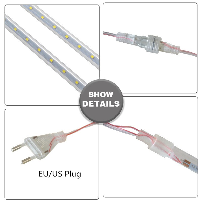 Kerst Festoen Lights Meteorenregen Led Fairy Guirlande Licht String 30Cm 50Cm 8 Tube Waterdichte Tuin Decoratie