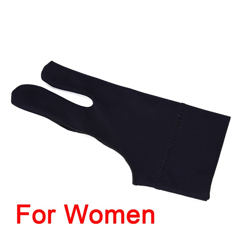 gant de dessin d'artiste pour toute tablette de dessin graphique 2 doigts Anti-salissure, à la fois pour la main droite et la main gauche noir: For women