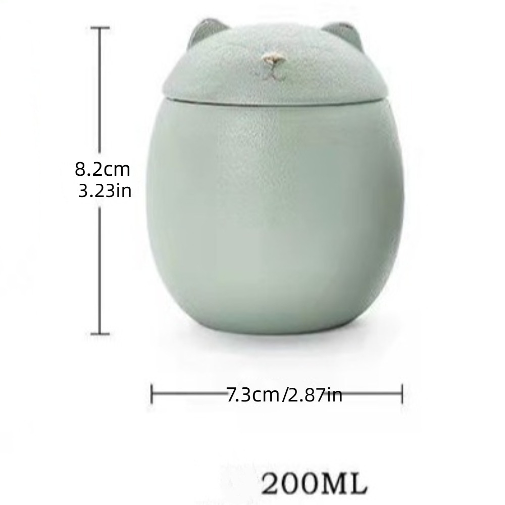 Ceramic Funeral Urn for Pets 200ml Dog/Cat Shape Ashes Storage Box Memorials with Lid Dog Cat Cremation Urns Dog Supplies