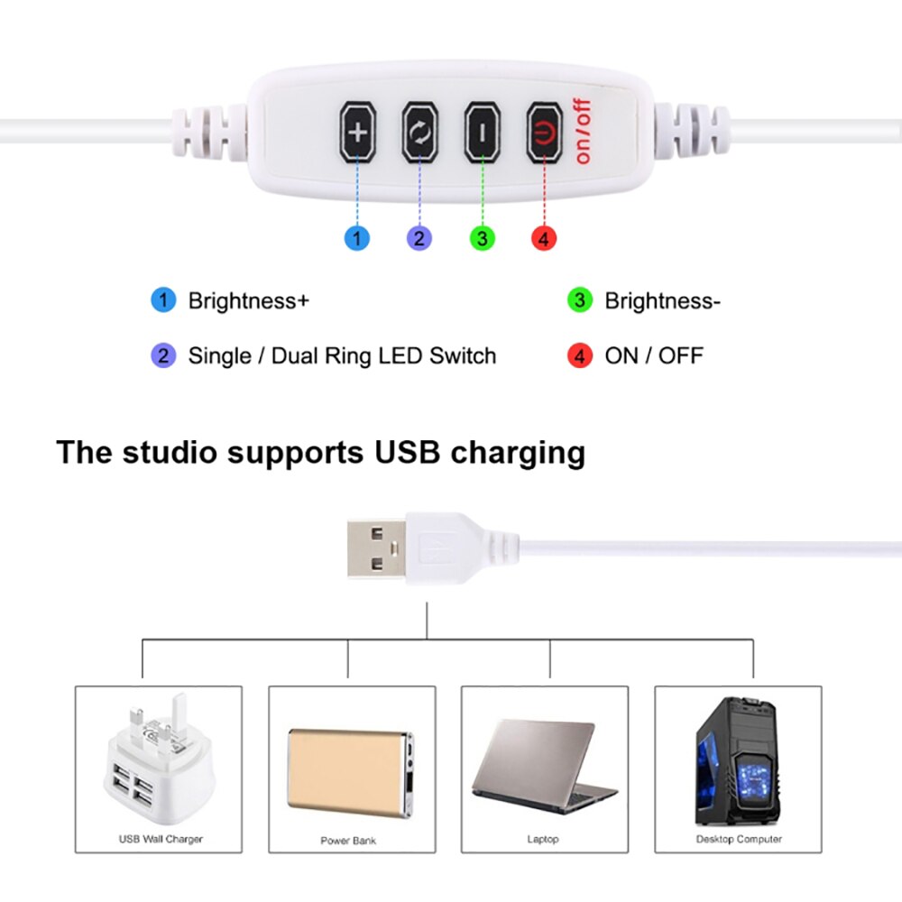 30CM LED MINI Ring Folding Light Box Photo background Softbox for Photo Studio for Photography backdrops for Shooting Background
