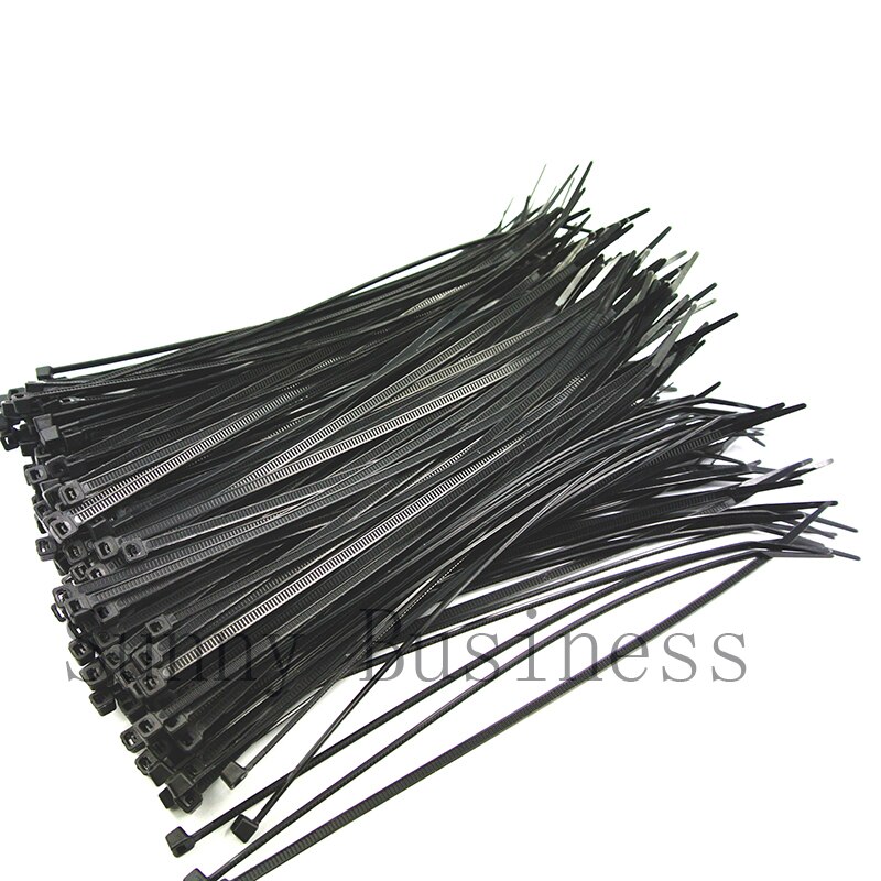 200pcs 150 mm x 2 mm 6" Self Locking Wire Cable Zip Tie Cord Wrap Cable Nylon Plastic Black