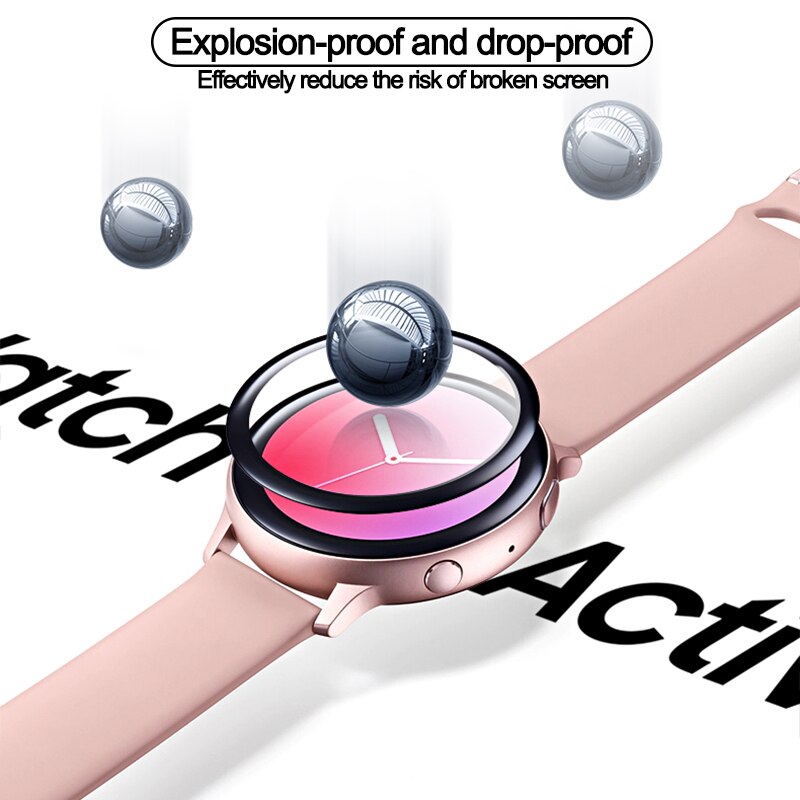 Curved Edge Screen protector For samsung galaxy active 2 40mm 44mm Soft Protective film For Galaxy active 1 (Not Tempered Glass)