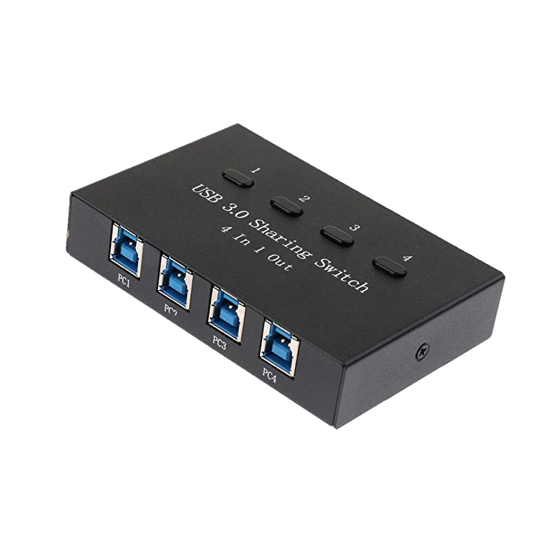 USB 3.0 sharing switch 4 in 1 out Switch Adapter Box 4 Computer Shared mobile hard drive USB Device Printer Scanner