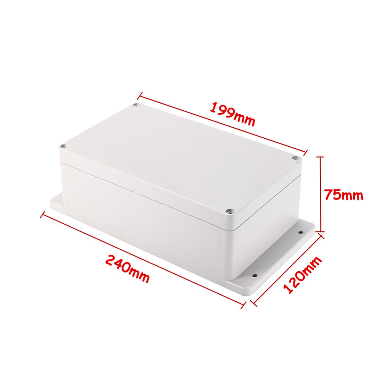 240x120x75mm ABS Waterproof Enclosure Box Electronic Project Instrument Case Electrical Project Box Outdoor Junction Box Housing