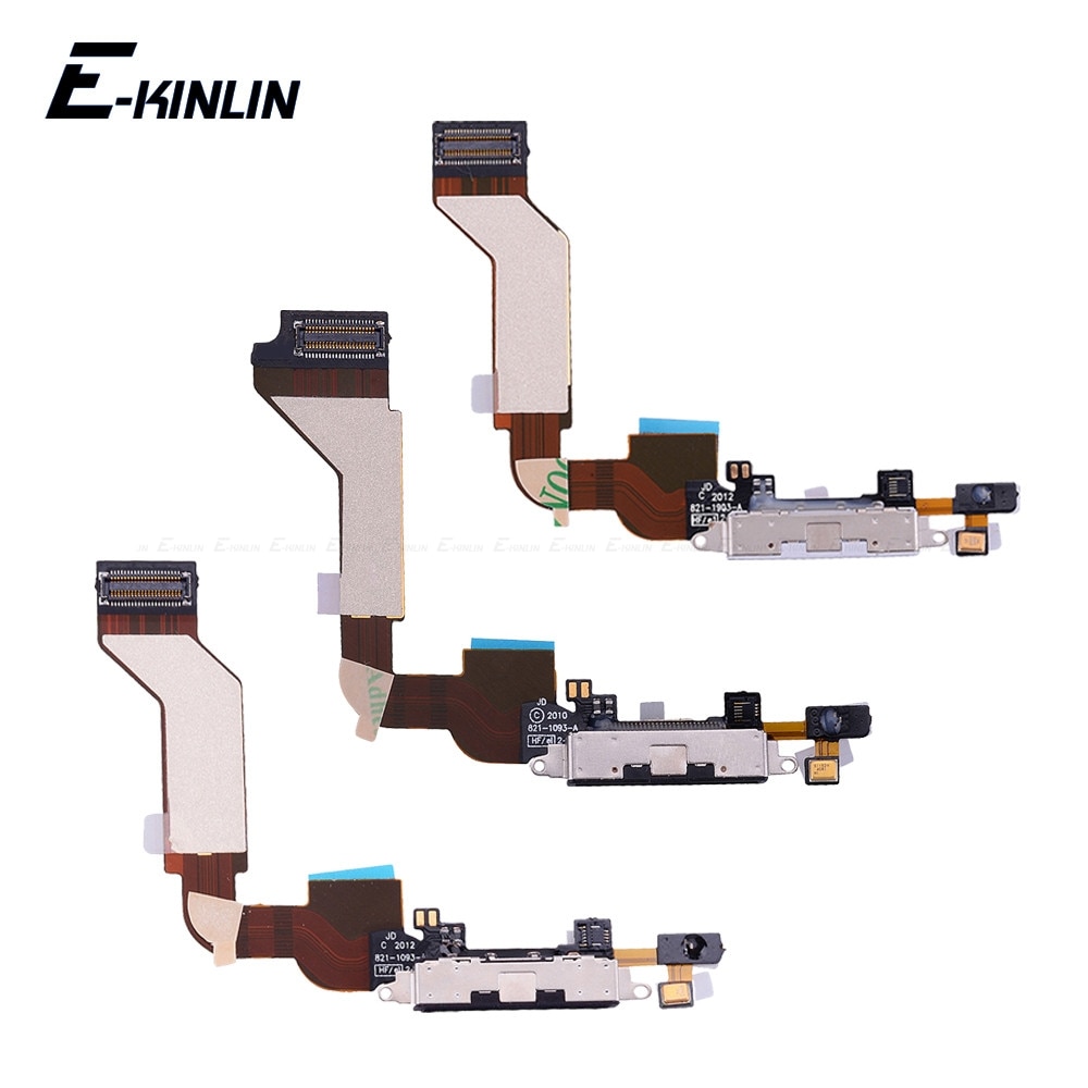 Charger Charging Port Dock Connector Flex Kabel Voor Iphone 4 4S 5 5S 5C Se Met Microfoon Hoofdtelefoon audio Jack Vervanging Deel