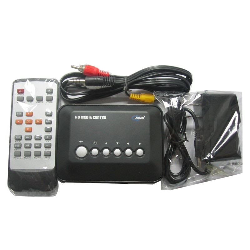 Jedx  c100 multimediaspiller mini  hd 720p bil mediaspiller tv-boks støtte 1280*720p mkv rm av sd usb sdhc mmc med biladapter