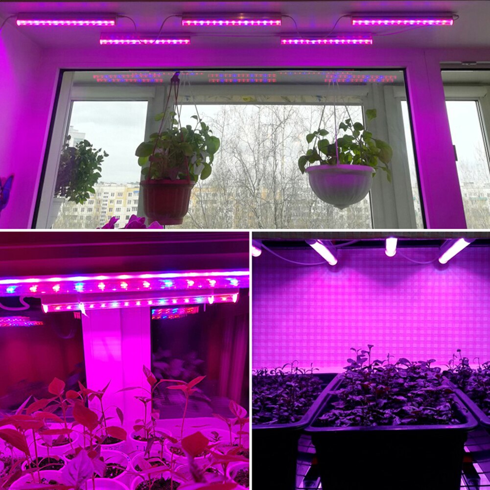 5 Pcs T8 Grow Light Tubes Full Spectrum Vegetables Flowers Plants Grow EU 600W Grow Light T8 Grow Light Bulbs