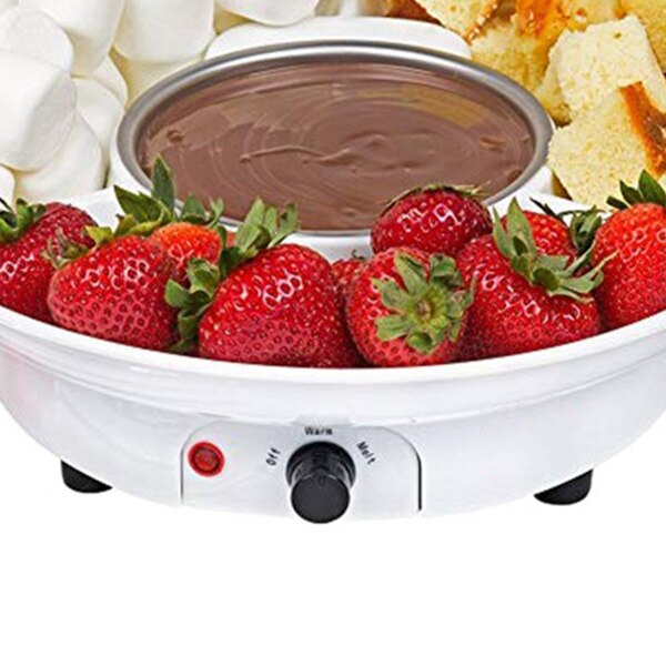 Olla eléctrica para fundir Fondue de Chocolate, dulce, postre, queso, Caldera de fuente ABS + Acero inoxidable ajustable 260Ml (enchufe de la UE)