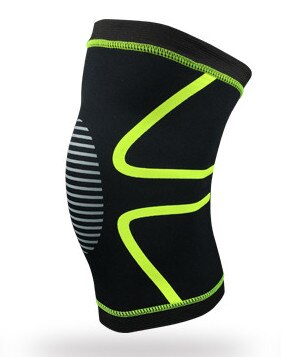 1 stuk voetbal basketbal kniebeschermers sportveiligheid kniebeschermers training elastische kniebrace ondersteuningsbeschermer sport kniebeschermer: Groen 1 stuk / Xl