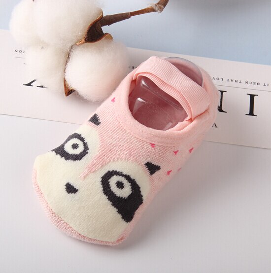 1Pairs Brand Baby Jongens Meisjes Kids Anti Slip Sokjes Leuke Cartoon Print Soft Cotton Antislip Leuke schoen-Zoals Sokken 1-3Y: E