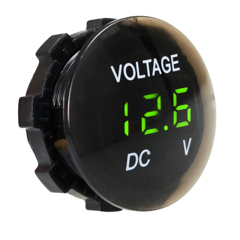 Digitale Panel Voltmeter Led Display Elektrische Voltage Meter Volt Tester Waterdicht Voor Auto Motorfiets Boot Atv Vrachtwagen Dc 12V-24V