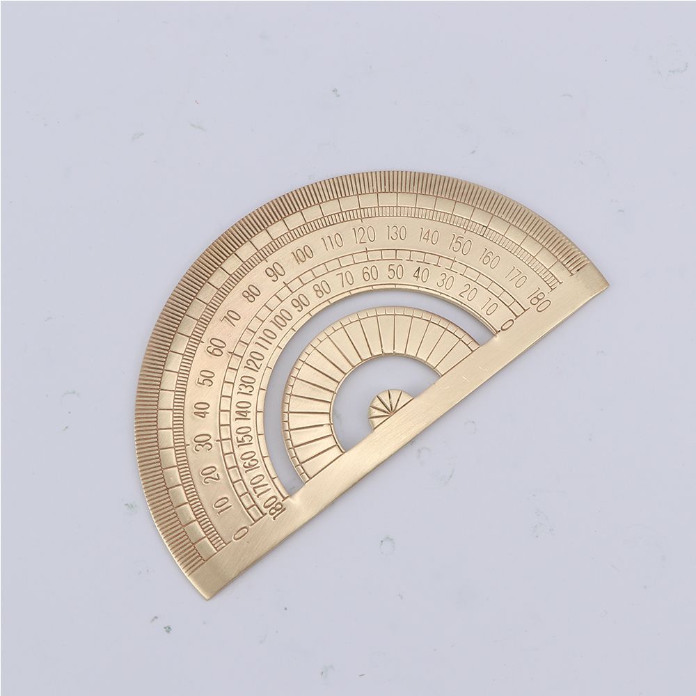 Length 10cm Brass Protractor Protractor Office & School Supplies School Educational Supplies Measuring Tools