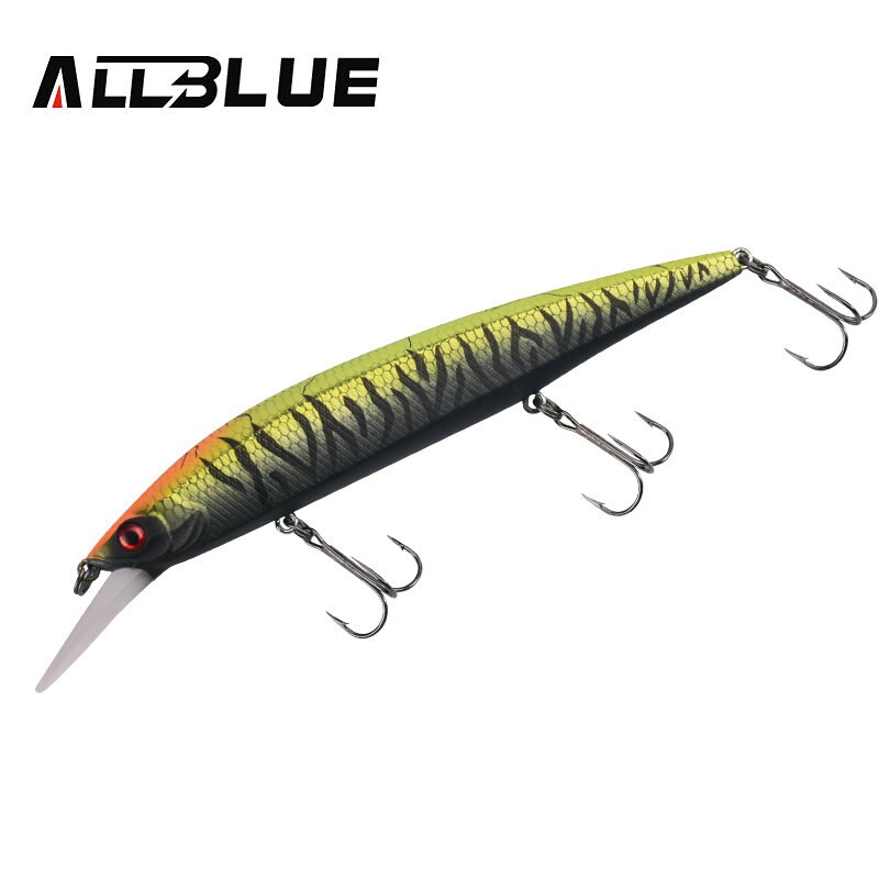 ALLBLUE SHANKS 130MR SP señuelo de pesca suspender Jerkbait 23g de tungsteno a sistema de tiempo fundido Wobbler 2,5 m Minnow esca artificial