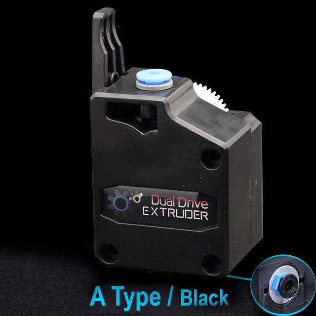 DDE Cloned Btech Dual Drive Bowden Direct Extruder for 3D Printer MK8 V6 Ender-3 CR10 For 1.75mm TPU/TPE Flexible Filament: Left Black A