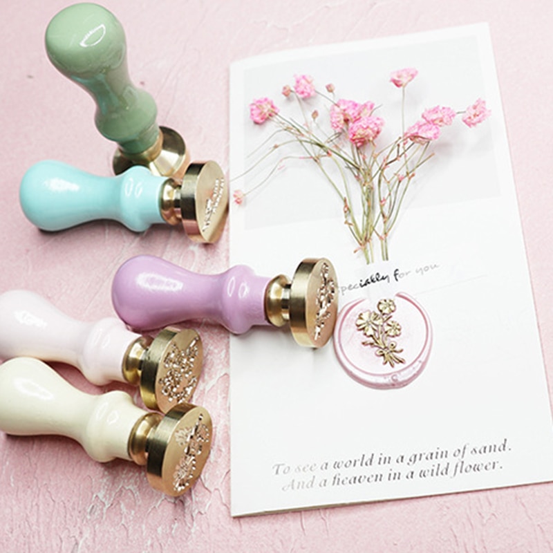 Trä vaxtätning stämpelhandtag mässing tätning vaxstämplar huvud vintage planet raket vaxtätning kopparhuvud för scrapbooking