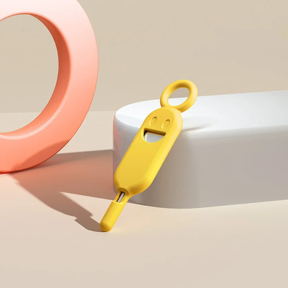 1 szt. 2 w 1 igła robić wyjmowania kart SIM z uchwytem ochronnym zapobiegającym zgubieniu kart SIM telefonu etui robić przechowywania taca wyrzutnik igła otwieracz: żółty