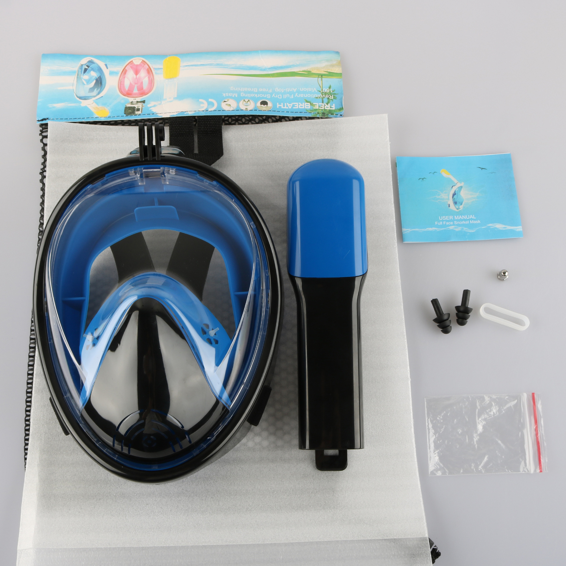 Diving mask full face underwater snorkeling mask snorkeling equipment snorkeling is used for buccal swimming snorkeling mask