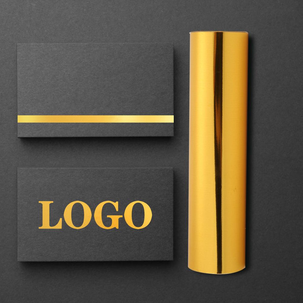 5M Heißer Folie Papier Wärme Aktiviert Schimmer Transfer Blätter Heißer Stanzen Mehrfarbig 1 Rolle Papier Holographische Transfer Handwerk: Gold