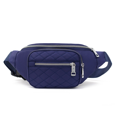 Vento Marea Waist Pack For Women Casual Nylon Waterproof Chest Handbag Pillow Belt Shoulder Bag Sport Travel Red Purses: BLUE WAIST BAG