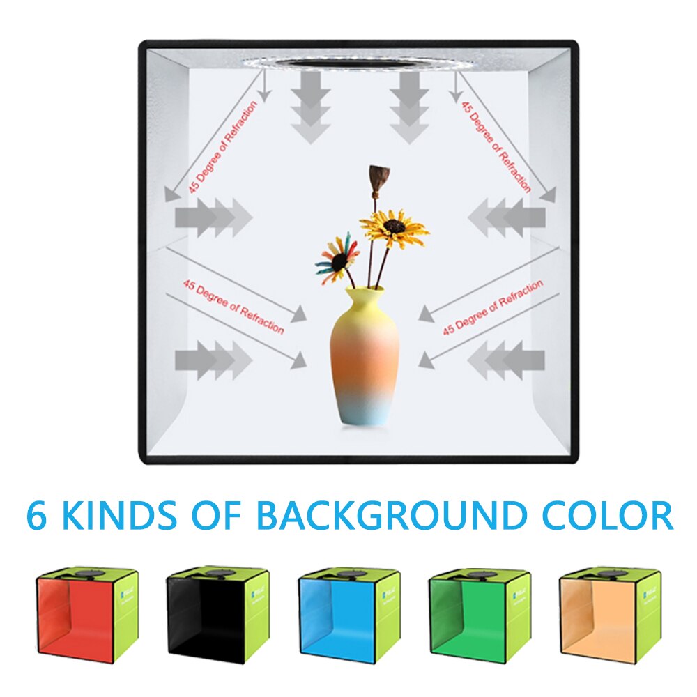 30CM LED MINI Ring Folding Light Box Photo background Softbox for Photo Studio for Photography backdrops for Shooting Background