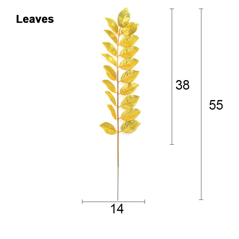 Various Simulated Leaves Green Gold Plant Leaf For Home Office Photo Studio DIY Decoration Photography Props Photo Background: A3