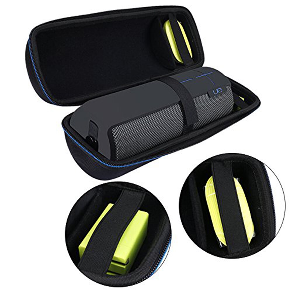 Estuche de almacenamiento EVA de viaje para Logitech UE BOOM 2 /1 Megaboom, Altavoz Bluetooth y cargador, bolsa para exteriores, bolsa con cremallera