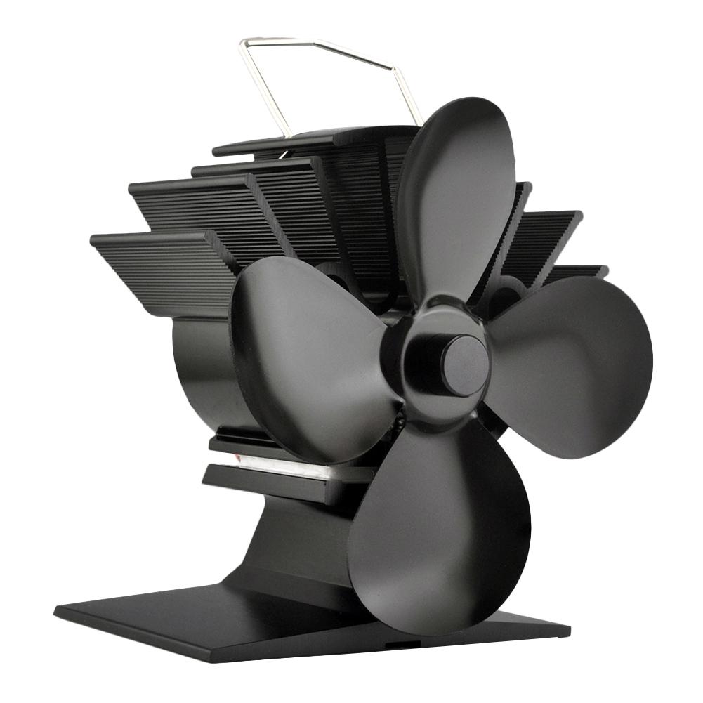 Thermal Power Fan Fireplace Fan 5 Blade Heat Powered Stove Fan Wood Log Burner Fireplace Eco Friendly Fan Heat Distribution: Default Title