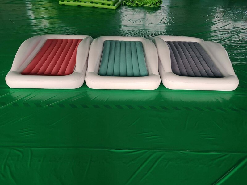 Inflatable Toddler Travel Bed Foldable Portable Bed Kids Blow up Mattress with High Safety Bed Rails Inflatable Toddler Crib