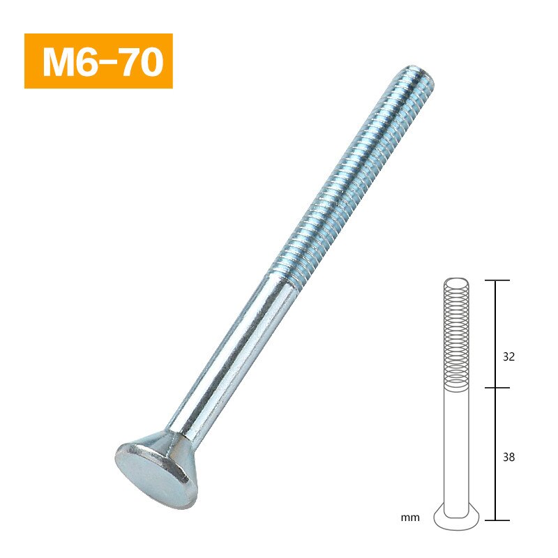 Houtbewerking T Blok M6 Moer Handvat Draai Noten Zelfsluitende T Schroef Slider T-Track Glijdende Veer Board borgring Ringen: M6-70 Screw