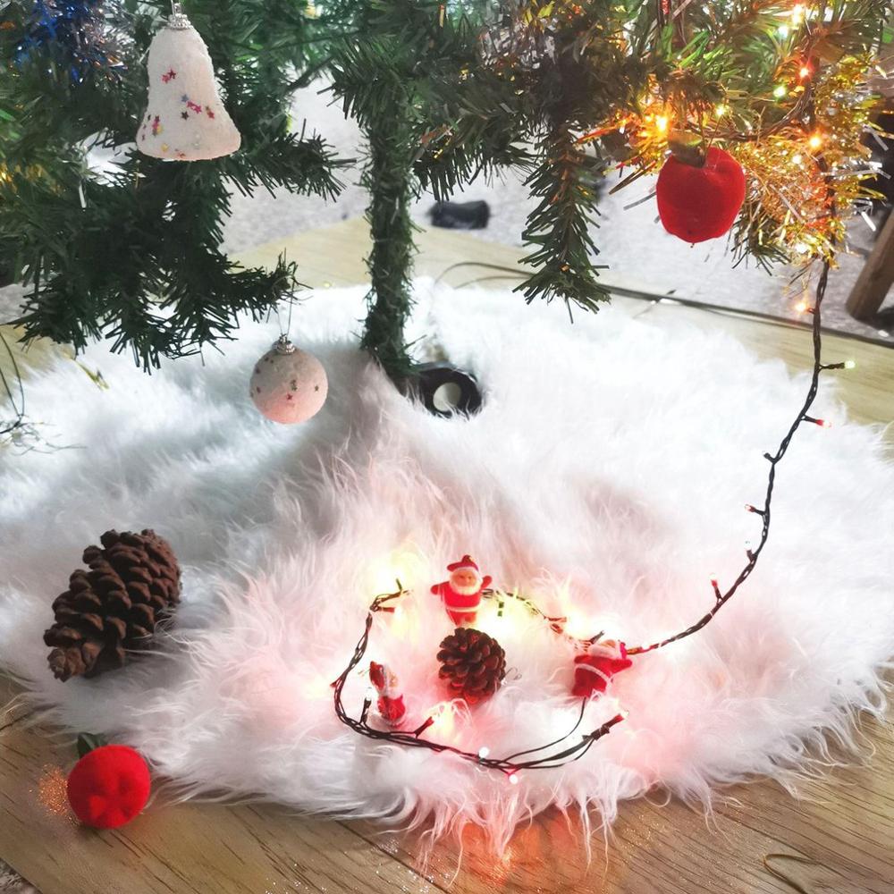 Mooie Kerstboom Decoraties Pluche Drie-Dimensionale Tailoring Pluche Witte Kerstboom Rok
