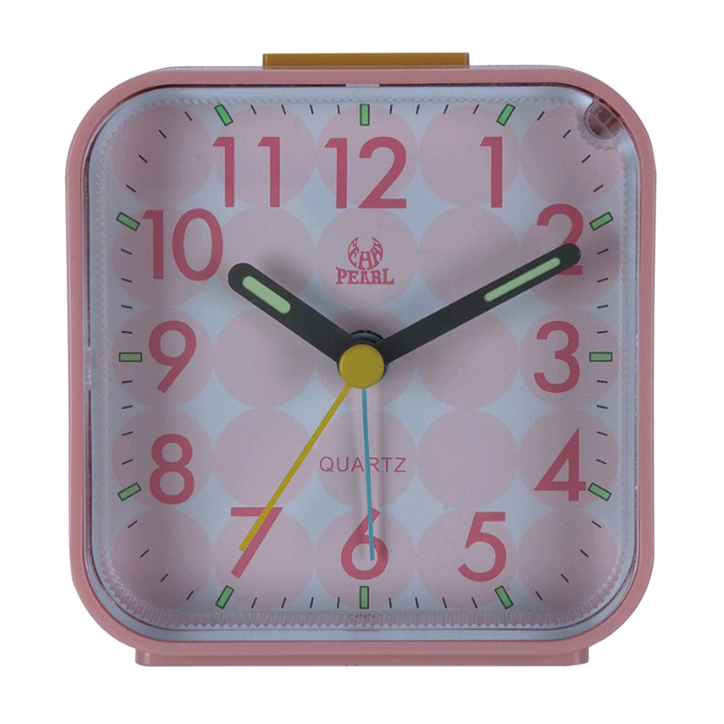 Horloge à Quartz analogique de voyage | Petite horloge de voyage, analogique, silencieux, Non scintillante, avec veilleuse, lumineux et silencieux, éclairé à la demande: Pink