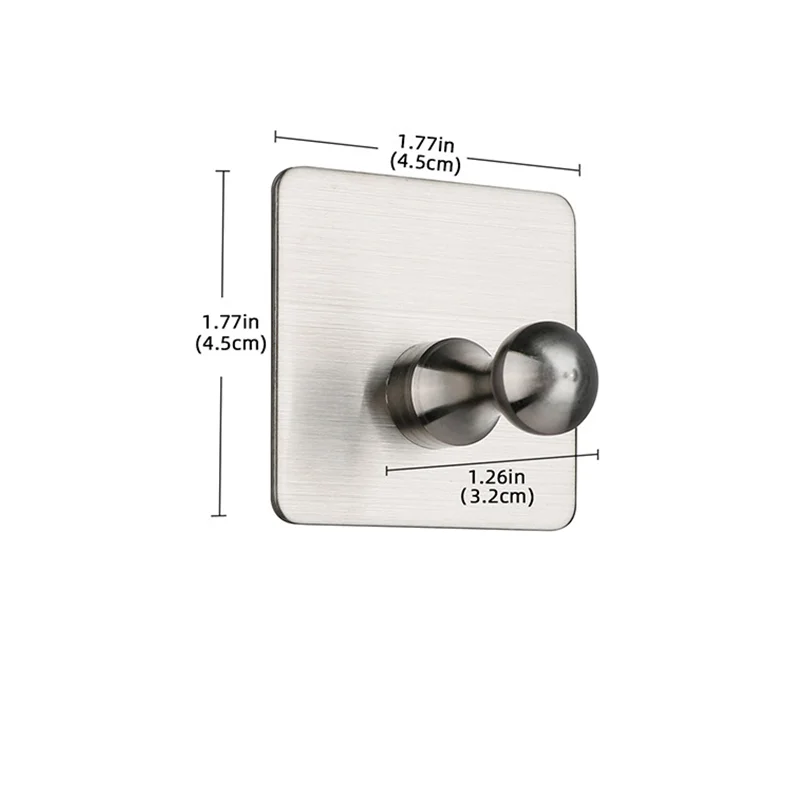 Self Adhesive Wall Hook Stainless Steel Towel Rack Bathroom Hardware Shelf Robe Hooks Hanger Shower Shelf Hanging Accessories