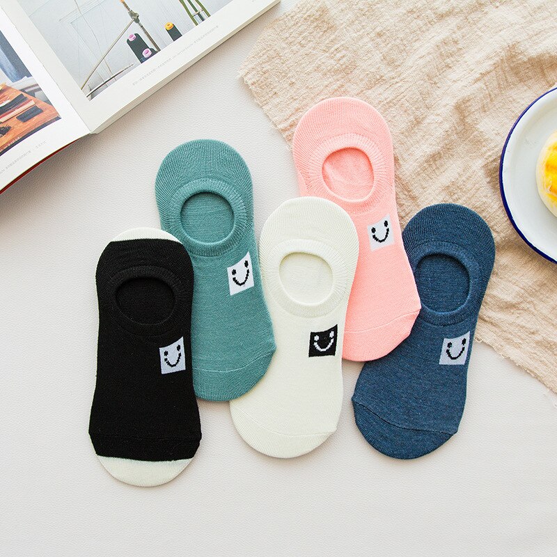 5 Pairs/ Socks Women Summer Thin Socks Boat Socks Female Sports Socks Breathable Shallow Mouth Short Socks: 5