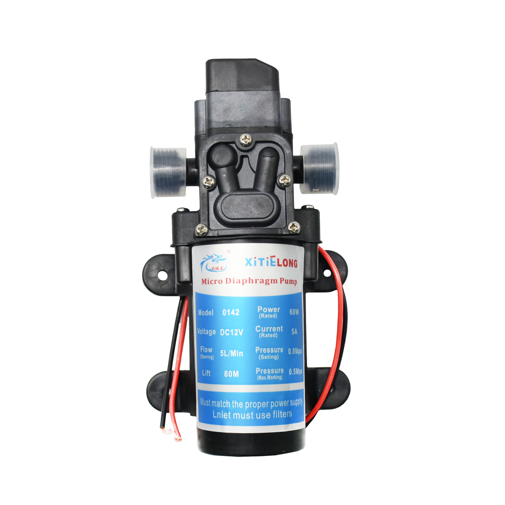 Pompe à eau à membrane haute pression, 60W 80W 100W, DC 12V 24V, pompe auto-amorçante, interrupteur automatique, outils de système d'irrigation