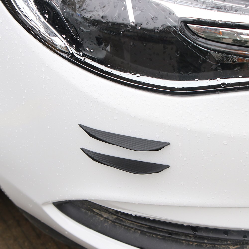 4Pcs/set Carbon Fiber Car Spoiler Canards Fit Front Bumper Lip Splitter Car-styling Fin Auto Body Kit Auto Accessories