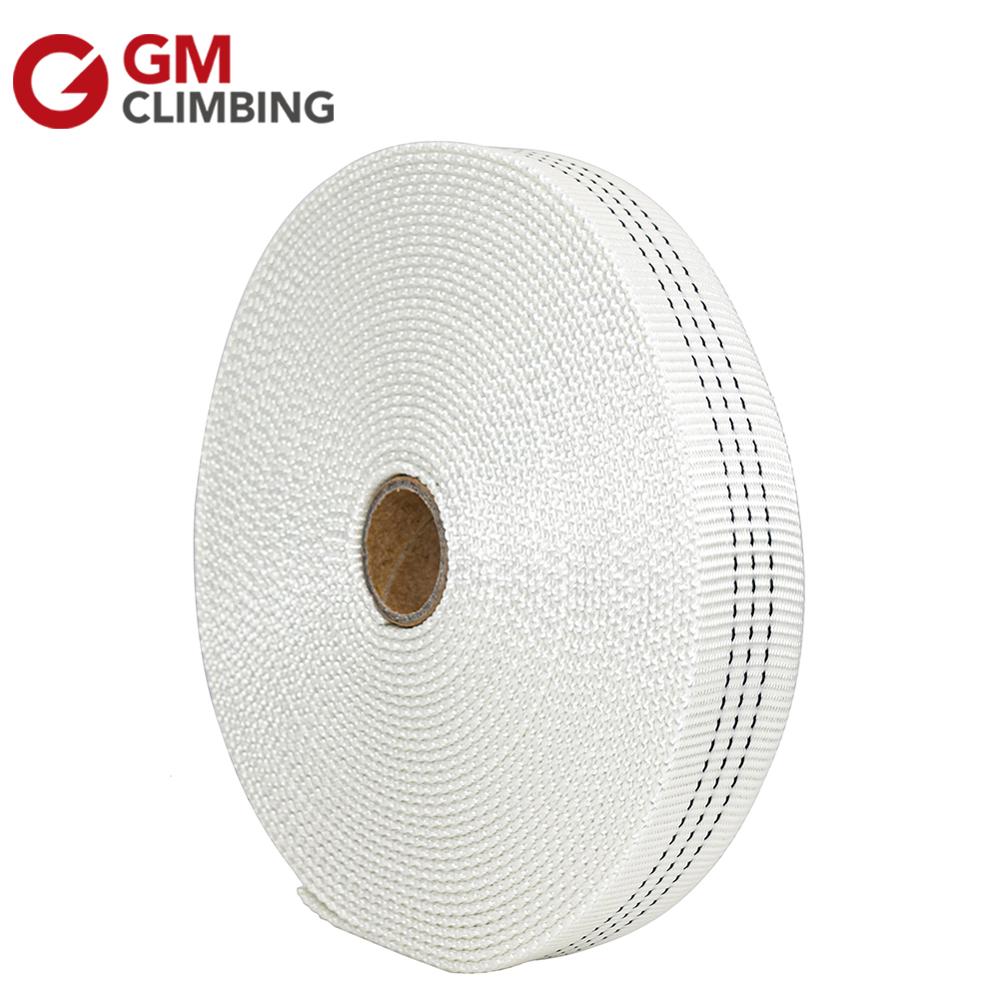Gm klatreslynge nylon 25mm 9m rørformet webbing rem bælte til klatring rigning forankring camping rafting udstyr