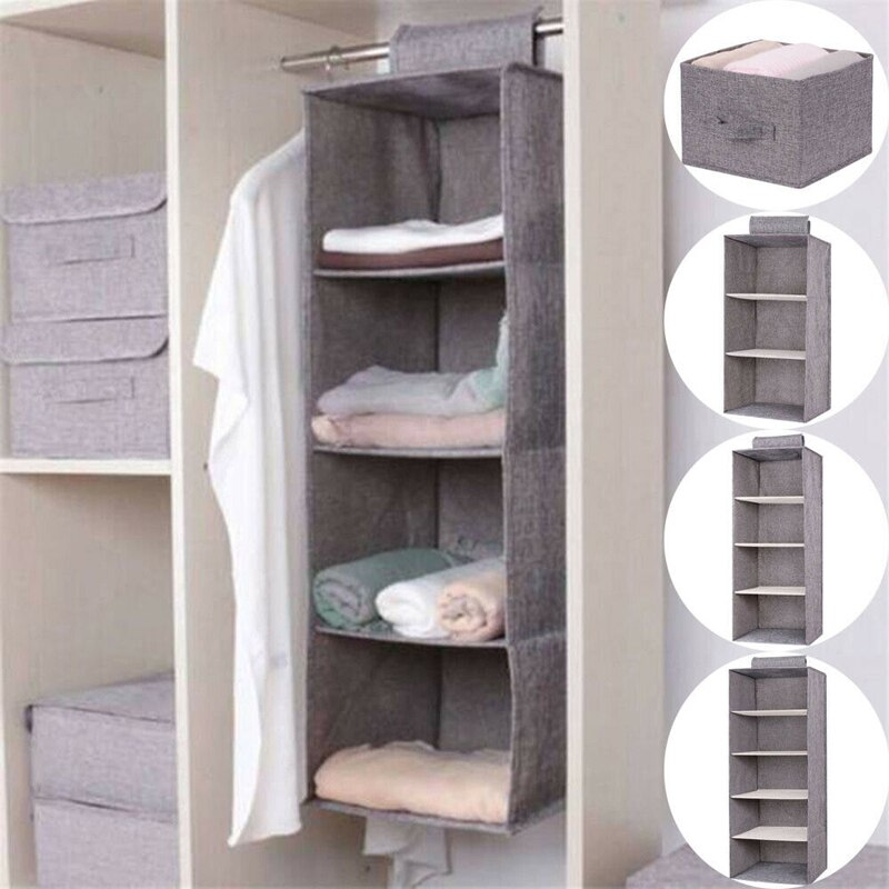 Organizador de armario de algodón, cajón colgante con bolsillo, almacenamiento de ropa, accesorios de organización del hogar, suministros