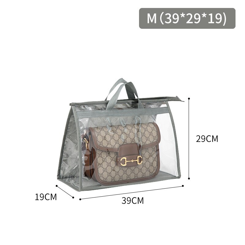 Bolso grande de PVC para mujer, bolsa grande para colgar en el armario, organizador de almacenamiento de protección impermeable, transparente: M