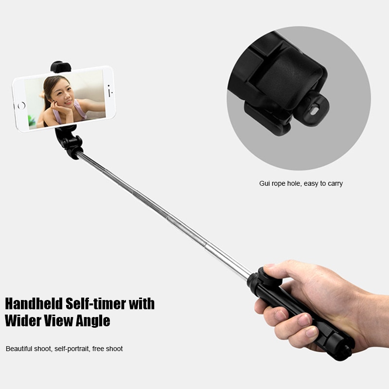 4 w 1 bezprzewodowy statyw Bluetooth Selfie Stick z pilotem Selfie wysuwany składany Monopod dla iPhone Samsung Huawei