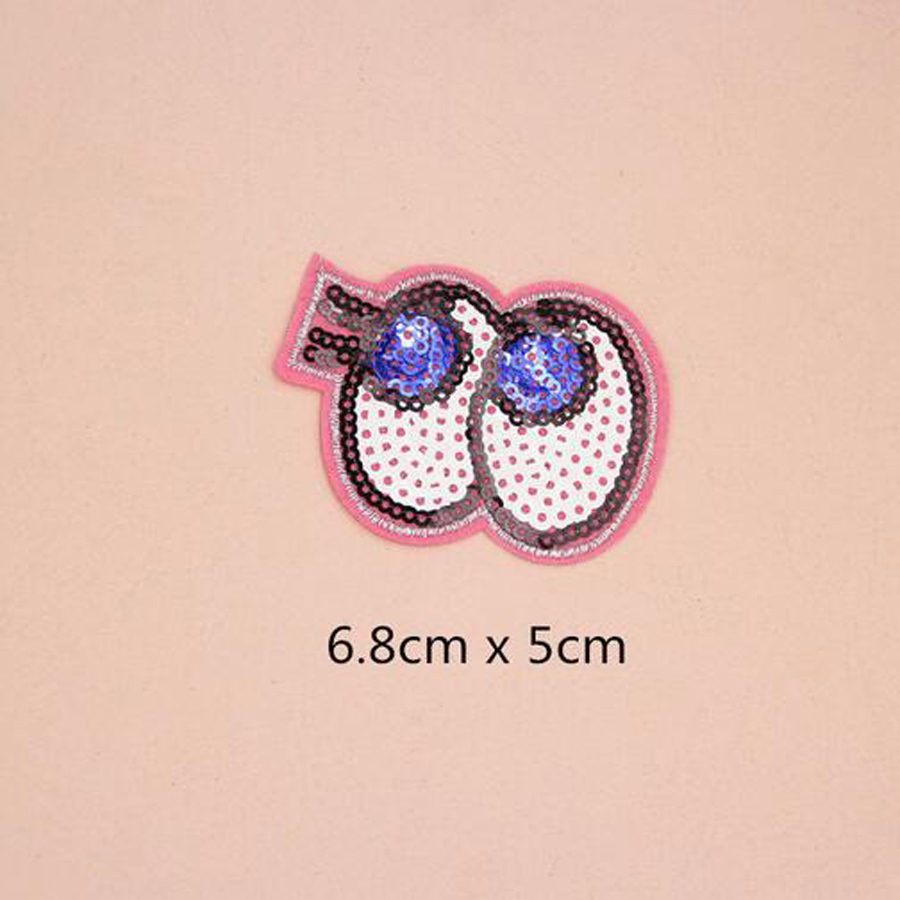 1PC Paillette Sequins Embroidered Patches Clothes Stickers Bag Sew Iron On Applique DIY Apparel Sewing Clothing Accessories BU20: BU20N13 Eye