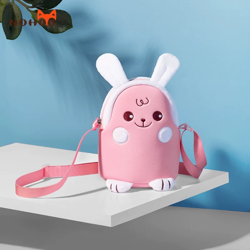 NOHOO enfants sac à bandoulière Mini lapin oreille bandoulière mignon sacs de messager Simple petit porte-monnaie mignon princesse sacs à main: Neoprene pink