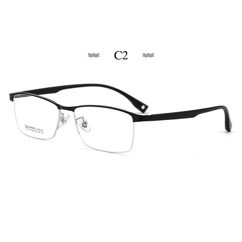 Reines Titan Brille Rahmen mit Rezept Männer Business Stil Männlichen Brillen Rezept Mann Stil K9109: C2