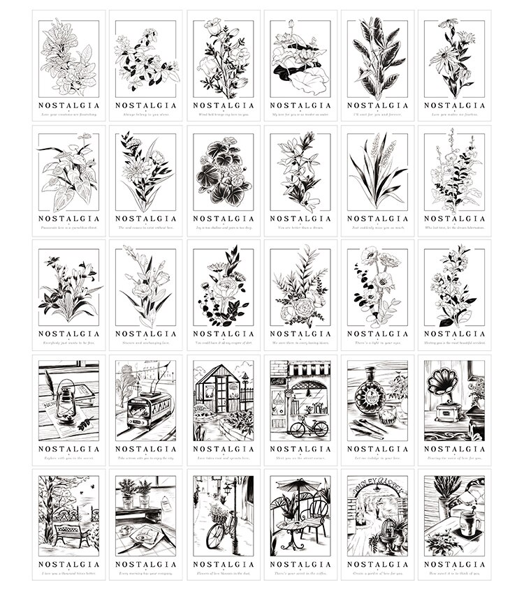 30 Sheets/Set Wisley Garden Postcard/Greeting Card/Message Card/Birthday Letter Envelope Card