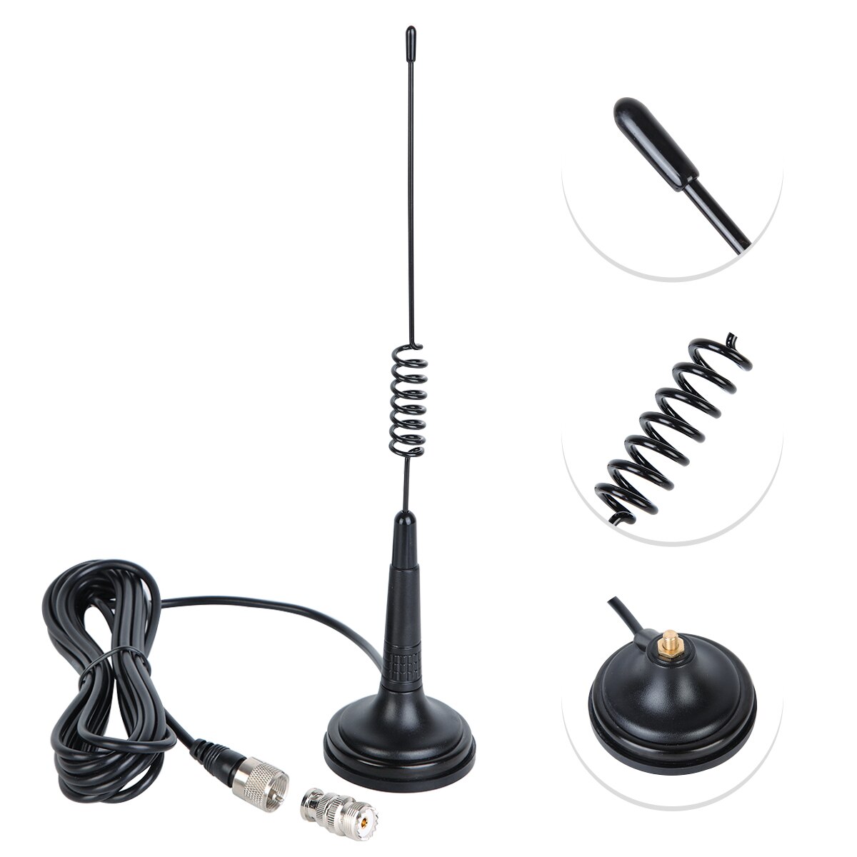 ABBREE CB Antenna 27MHz for Handheld CB Radio Full Kit with Magnetic Base PL-259 /BNC Connector for Cobra Midland Mobile/Car Rad
