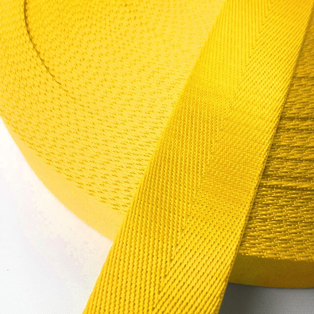 45 Meters 1"(25mm) Strap Nylon Webbing Herringbone Pattern Knapsack Strapping Sewing Bag Belt Accessories For DIY: Yellow