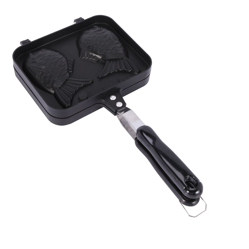 Taiyaki-sartén japonesa con forma de pez doble, utensilio para hacer tartas, hacer gofres y postres calientes: Default Title