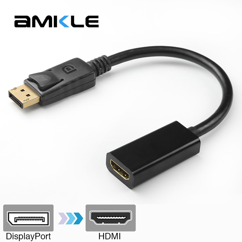 AMKLE DP naar HDMI Adapter Kabel Male DisplayPort Vrouw HDMI 1080P Adapter Converter Kabel voor PC Display Laptop projector