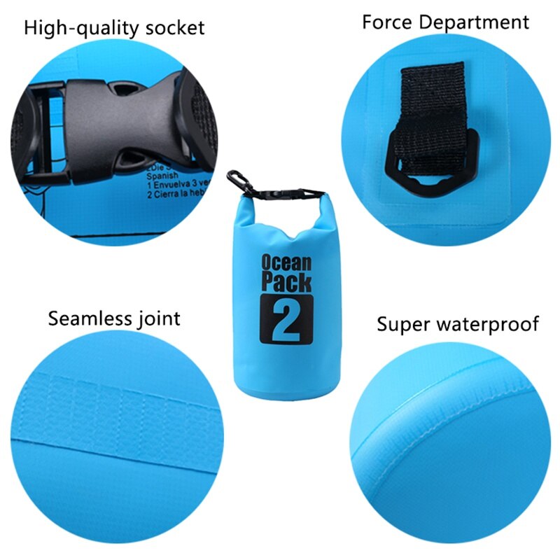 2L 3L 5L Waterproof Bag Swimming Dry Bag Water Resistant Swimming Storage Bag for Outdoor Upstream Pouch Bags