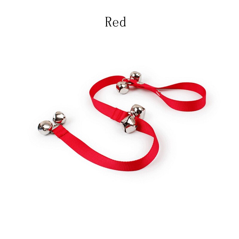 Sonnette pour animal domestique corde | Corde, plusieurs couleurs, réglable 6/7 cloches pour animal de compagnie, collier de chien, fournitures pour animal de compagnie, de noël, formation de chien, sonnette de sonnette: M / Red
